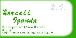 marcell igonda business card